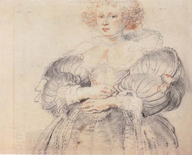 Peter Paul Rubens Girl sketch